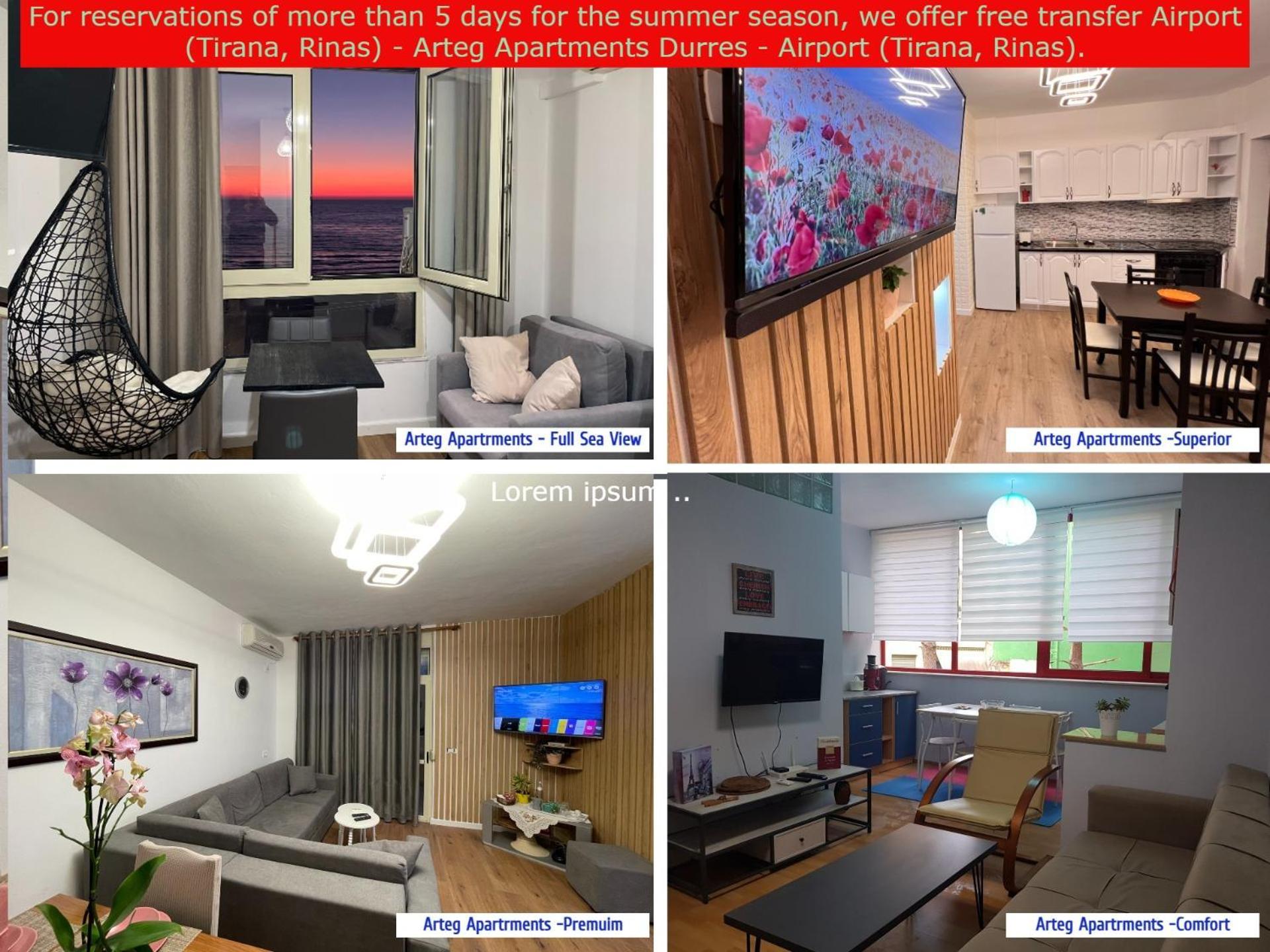 Arteg Apartments Durres Bagian luar foto